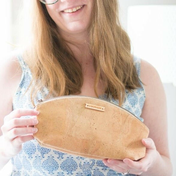 RULE BREAKER zippered pouch | NATURAL.